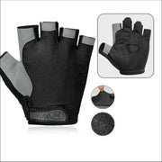Guantes de gimnasio negros con soporte de muñeca para musculación · foto 2